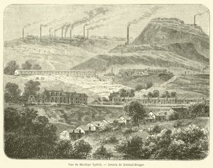 Udsigt over Merthyr Tydfil (gravering) af French School