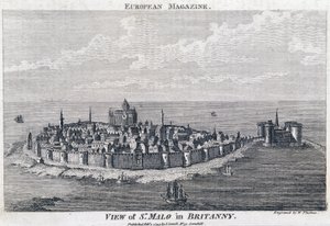 Vue de St Malo - Gravering af Thomas af French School