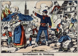 Krig i 1870 mellem Frankrig og Preussen: Belejring og bombning af Strasbourg af French School
