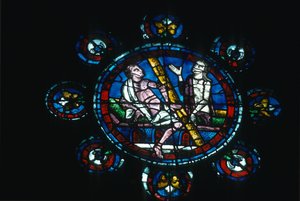 Vestrose vindue af French School