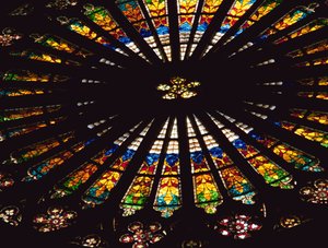 Vestrose vindue af French School