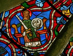 Window Ew forestillende Johannes Døberen af French School