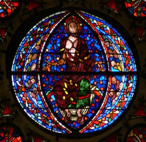 Window Ww, der viser Kristus af den sidste dom af French School