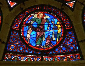 Window Ww forestillende St Michael af French School