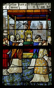 Vindue, der viser en procession af det hellige sakramente, detalje fra 2921654, 1530 af French School