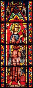 Vindue, der forestiller profeten Obadja, ca. 1270-75 af French School
