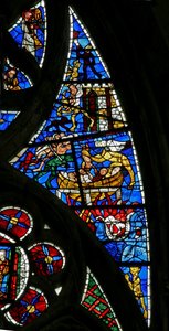 Vindue n3, der viser scener fra den sidste dom af French School