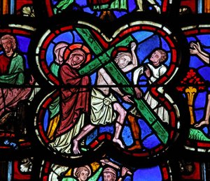 Vindue w0, der viser Via Crucis af French School