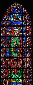 Vindue w102 forestillende Sankt Peter af French School