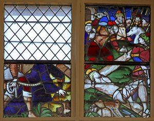 Fenster w107, Darstellung der Kreuzigung von French School