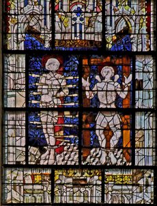 Fenster w115 Darstellung des Heiligen Sebastian und des Heiligen Quentin