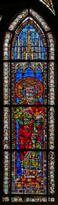 Vindue w11 forestillende kejser Henry de Bamberg af French School