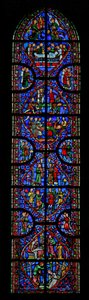 Vindue w11, der viser St. Andrews martyrium af French School