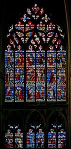 Vindue w133, der viser St. Sebastian-vinduet af French School