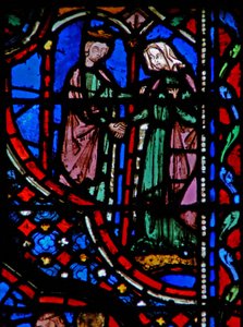 Window w14 David gifter sig med Abigail I Sam XXV 42 af French School