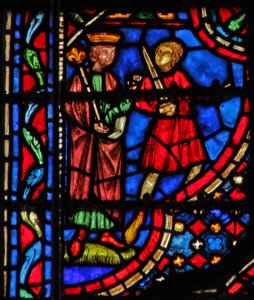 Vindue w14 David beordrer Batseba til at blive bragt for ham II Sam XI 4 af French School