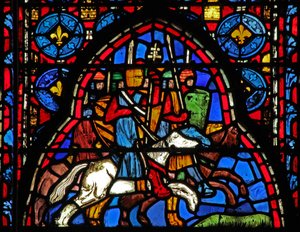 Vindue w15 Hellige relikvier: ?Heraclius vender tilbage til Jerusalem med korset af French School