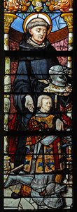 Vindue w1 afbilder St. Guillaume og Guillaume de Montmorency af French School