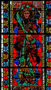 Vindue w202 forestillende St. Margaret af French School