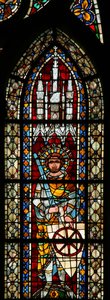 Vindue w203, der forestiller St. George af French School