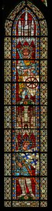 Vindue w203, der viser St. George og St. Innocentius af French School