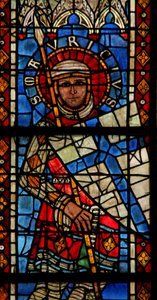 Vindue w203 forestillende St Maurice af French School