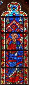 Vindue w203 forestillende Sankt Peter af French School