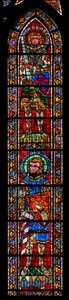 Vindue w205, der forestiller Sankt Marcus og Sankt Acacius af French School