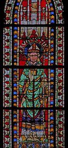 Vindue w207 forestillende St. Augustine af French School