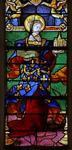Vindue w21 forestillende St. Clotilde af French School