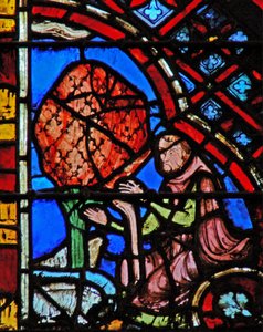 Vindue w2 Moses som hyrde Ex III 1 af French School