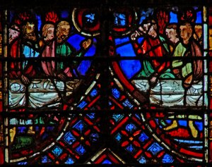 Vindue w2 israelitternes måltid Ex XVI 35 af French School