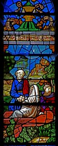 Vindue w38, der viser Lazarus
