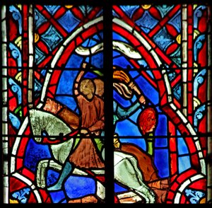 Vindue w5 straffen for embedsmændene i Sukkot. Dommerne VIII 1-17 af French School