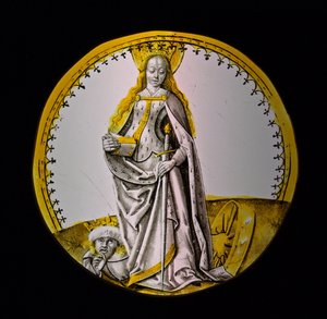 Vindue w66 forestillende St. Catherine af French School