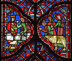 Window w6L Esajas profeti: En hersker bliver korrupt... af French School
