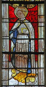 Vindue w6 forestillende Sankt Psalmet af French School