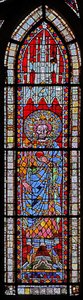 Vindue w7 forestillende Louis, søn af Lotharius II af French School