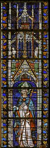 Vindue w7 forestillende St Maurice af French School