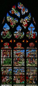 Vindue w8 afbilder St Helen, Constantine and the Triumph of Cross af French School