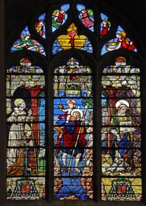 Vindue w9 afbilder St Francis, St Christopher, St Stephen af French School