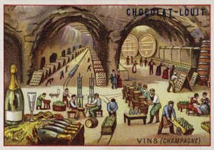 Vinfremstilling (champagne) af French School
