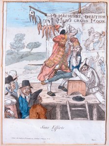 Uden indsats, 1781 (farvegravering) af French School