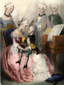Wolfgang Amadeus Mozart (1756-1791) i armene på den østrigske impress Marie-Therese (marie therese) - i "" De berømte børn - historiske fortællinger"" af Madame Eugenie Foa af French School