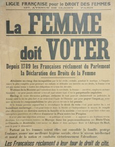 Women Must Vote, plakat, der opfordrer kvinder til at kæmpe for stemmeret, 1914