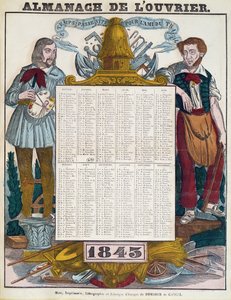 Arbejderkalender for 1843 af French School