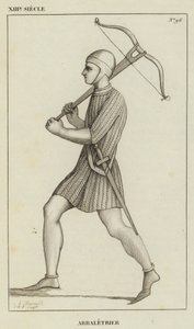 XIII Century, Crossbowman (gravering) af French School