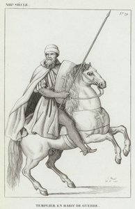 XIII Century, Templar i krigskjole (gravering) af French School