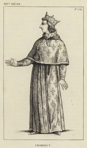 XIV Siecle, Charles V (gravering) af French School