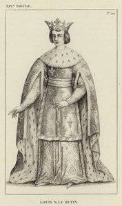 XIV Century, Louis X le Hutin (gravering) af French School